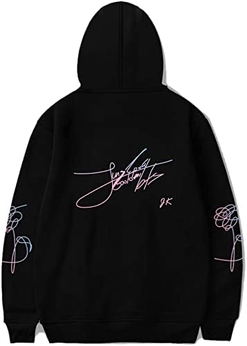 LILICO AME -SE COODIE MELHOR DE MENINAS MENINAS JUNGKOOK SUGA V RM PULLOVER CASual Top de manga longa com bolsos