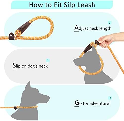 AICSDCO 6FTX1/2 Pinches Slip Lead Dog Leash, treina de treinamento para cães, corda de corda durável forte para serviço