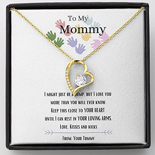 Jóias de cartão de mensagem, colar de colar artesanal- colar de pingente de coração personalizado, para minha mamãe, eu
