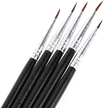 5pcs/conjunto de nylon pincel de escova de gancho de gancho de caneta artista aquarela de pintura a óleo de acrílico pincéis de pintura a óleo