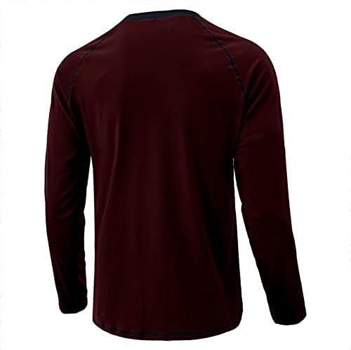 Masculino zíper camisa de golfe pulôver clássico botão leve de manga comprida camisa de baixo para o pescoço redondo tamis de camiseta