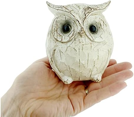 The Joy Tree Owl Fatuine - Decoração branca de estátua angustiada 4