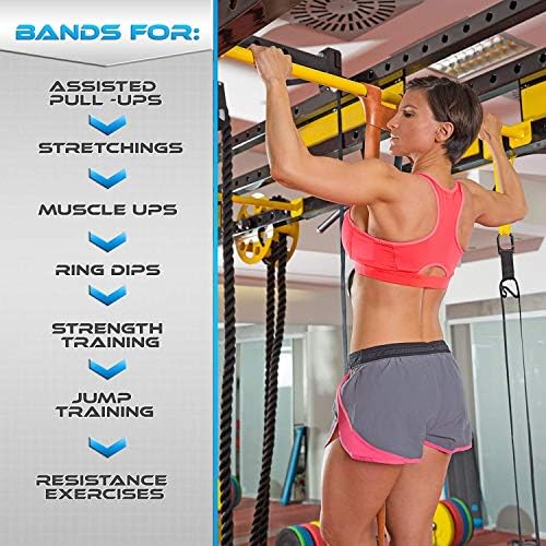 Garage Fit Pull Up Assist Band, Stretch Resistance Mobility Band - Powerlifting Bands - Extra Durável e Pull -Up Assist