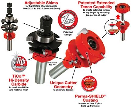 Freud 99-762: 1-11/16 Premier ajustável Rail & Stile Bit-Shaker