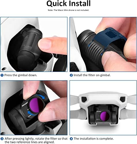 NEWER ND FILTE COMPATÍVEL COM ACESSÃO DJI MAVIC MINI/MINI 2/MINI SE/MINI 2SE, FILTROS POLARIZENTE DE 5 PACO