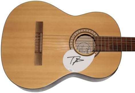 Dave Grohl assinou autógrafo em tamanho grande violão Fender Guitar W/ James Spence Authentication JSA Coa - Foo Fighters