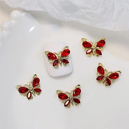 10pcs unhas charme de moda de moda de moda decorações de arte de borboleta ornamento glitter unhel ornament -