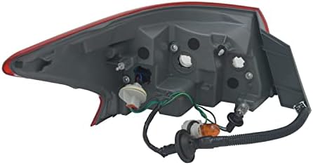 Montagem da luz traseira direita TYC Compatível com 2013-2014 Nissan Sentra