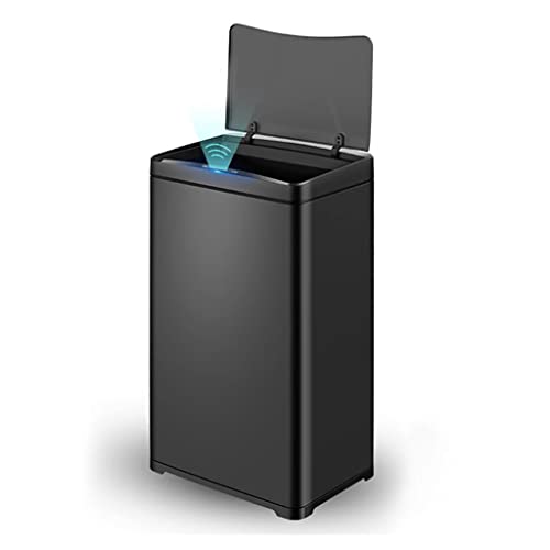 Mfchy de alta capacidade lixo inteligente pode aço inoxidável sensor automático lixo lixo para o escritório de banheiro lixo de lixo de cozinha lixo