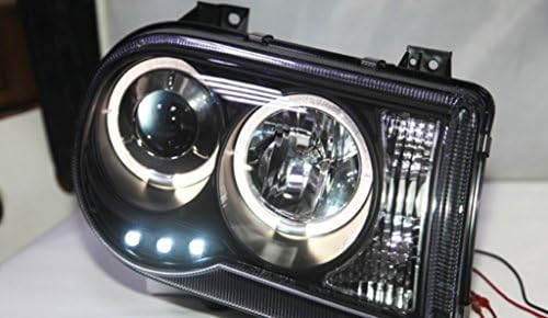 Ano genérico de 2005 a 2010 para Chrysler 300C LED Angel Eyes Heartlighs Lamps de cabeça SN