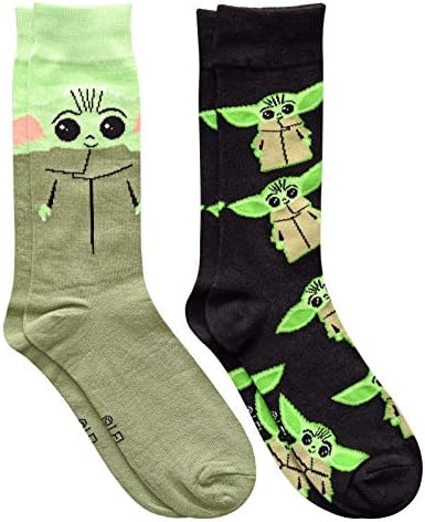 Star Wars Baby Yoda Cosplay e All Over Print Men's Crew Socks 2 PACK PACK