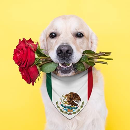Dia da Independência da Independência mexicana Bandana Bibs Bibs Senfalto de cachorro Acessórios ajustáveis ​​para pequenos cães médios