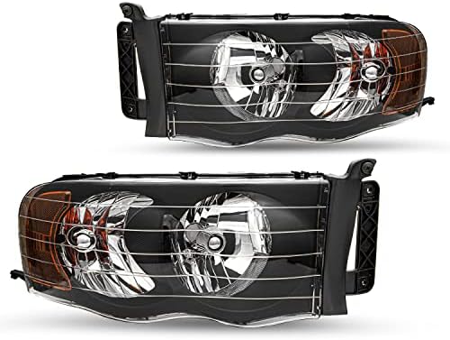 Montagem do farol JSBOYAT Substituição compatível com 2002-2005 Dodge Ram 1500 Pickup e 2003-2005 Dodge Ram 2500/3500 Pickup Driver