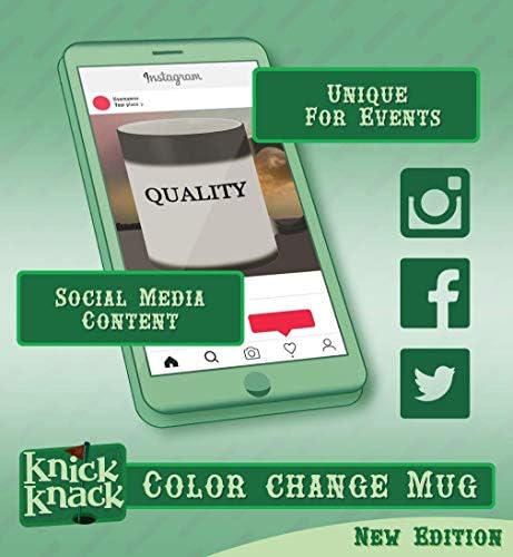Presentes de Knick Knack Soursop - 11oz Hashtag Magic Color Mudar Caneca, Matte Black