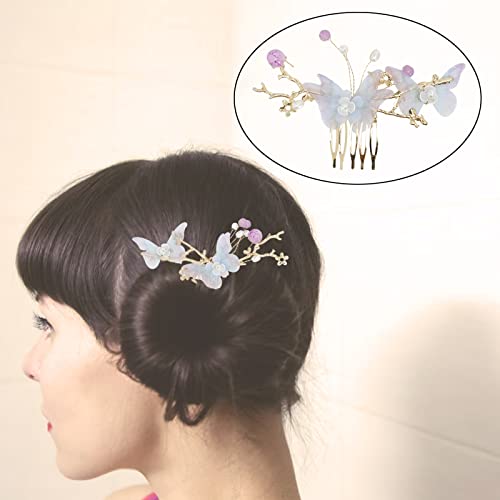 Palitos de cabelo chinês Hanfu Pearl Tassel Chignon Tradicional Pins de cabelo clássicos Acessórios para mulheres
