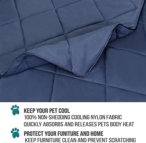 Cobertor de cão de refrigeração premium Petami | Capa de cama de cota de animais de estimação fofa leve para cães,