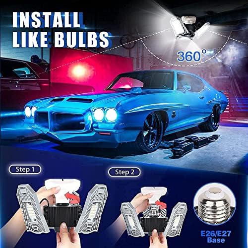 Tanbaby Garage Light Led Garage Light E26/E27 LUZES DE GARAGEM LUZES LEITOS LED LUZ LUZ DE 60W LUZES DE GARAGEM LED GARAGEM