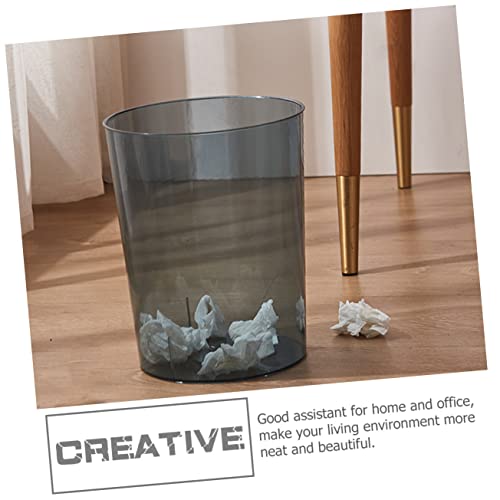 Recipiente transparente de cabilock com cesto de lixo de tampa para lixo de mesa de escritório lata de lata de lixo