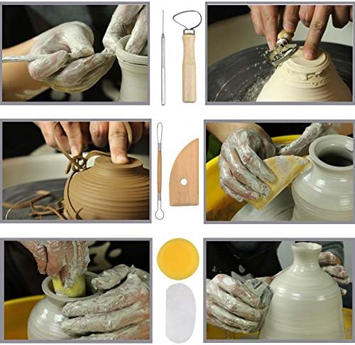 Eutenghao 61pcs Ferramentas de argila cerâmica Kit Ferramentas de cerâmica Ferramentas de argila Shapers Shapers