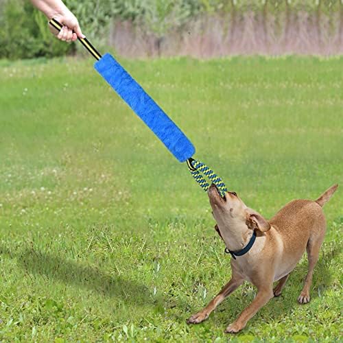 ELEGX INDESTRUTIBLE DOG TUG BRINHAMENTO com corda de bungee, brinquedos estridentes com cães, brinquedos para cães