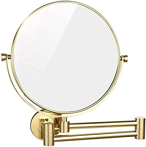 Espelho de maquiagem montado na parede com ampliação de 10x, espelho de ampliação de vaidade dupla de 8 polegadas,