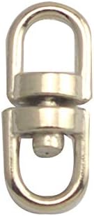 Fenggtonqii 16 mm de comprimento e 4 mm de diâmetro interno conectores de chaveiro de anel giratório prateado