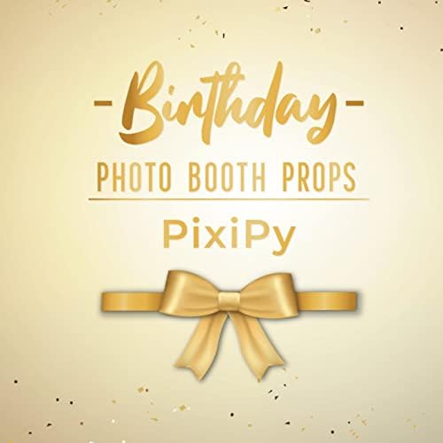 Feliz Aniversário Photo Booth Props Black and Gold Birthday Birthday Photobooth Props and Sinais da cabine fotográfica