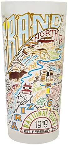 Catstudio Grand Canyon bebendo vidro | Obra de arte inspirada na geografia impressa em uma xícara de gelo