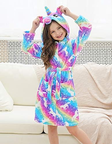 Doutor Unicorn Soft Unicorn Capuzes Bathrobe for Girls Gifts