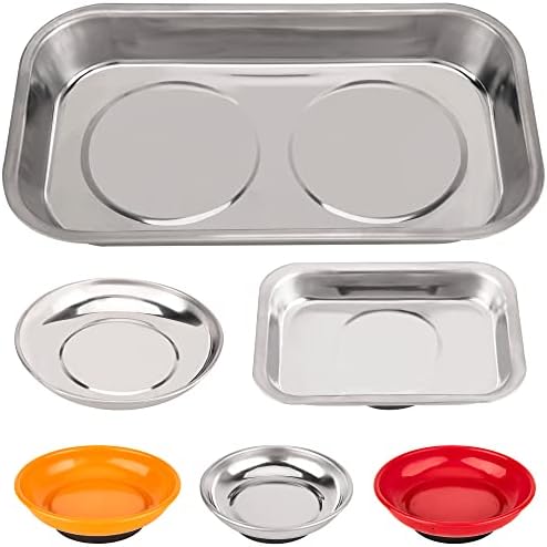 Bandeja magnética de Luckyslycyc, bandeja de peças magnéticas, bandeja de ferramentas magnéticas, para parafuso,