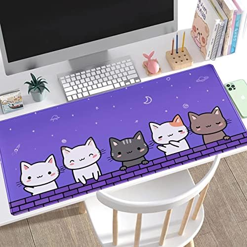 Corte gato gat gaming mesa de gato tapete kawaii gatos mousepad xxl animado anime cool grande mouse mouse bloco de teclado