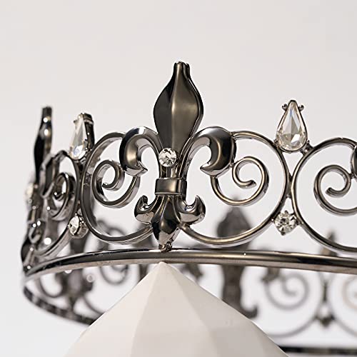 Coroas góticas Sweetv - Tiaras e coroas negras, acessórios de festa de fantasia para o baile de Halloween no casamento