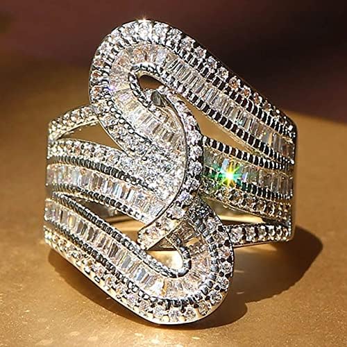 Anel para homem casal princesa cortada diamante anel de moda de luxo jóias de casamento de mulheres de noivado