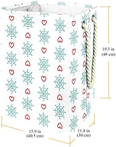 Mapolo Laundry Tester Remado e Coração de Lavanderia Dobrável de Lavanderia Cesto de Lavanderia Com alças Suportes destacáveis ​​bem segurando à prova d'água para a organização de brinquedos para roupas no quarto da lavanderia