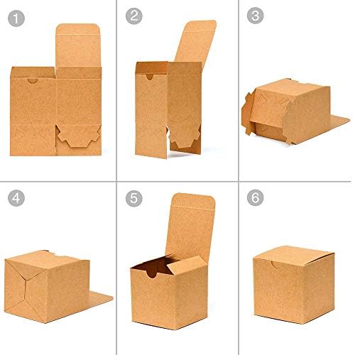 Caixa de presente de Mesha Brown com tampas 10pc, 5x5x3.5 Pequenas caixas de presente recicladas para presentes, canecas de café, dia