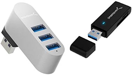 Sabrent Premium de 3 portas Mini USB 3.0 Hub + USB 3.0 Micro SD e SD Card Reader