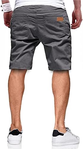 Mens shorts clássicos casuais fit Athletic Workout Shorts de golfe de algodão shorts para homens shorts de praia de verão com 4 bolsos