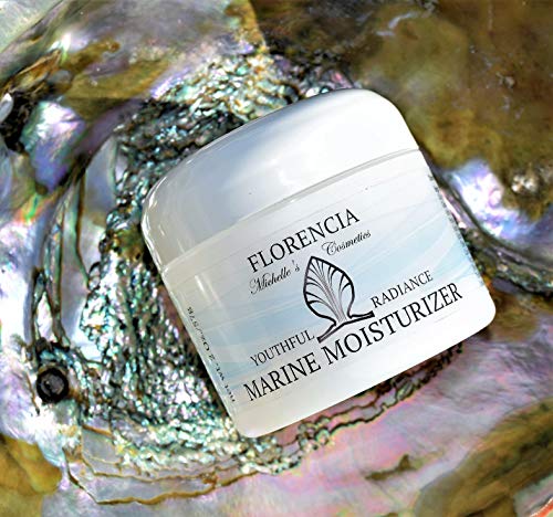 FLORENCIA Marine hidratante Radiance juvenil; Creme de rosto e pescoço Ultra hidratando com ácido hialurônico, firmamento, restaurador,