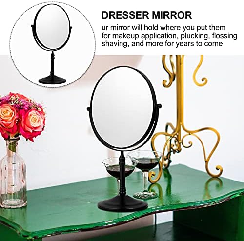 Luxshiny LED Makeup espelho de maquiagem espelho redondo espelho de mesa redonda, espelho de espelho de dupla face de maquiagem de