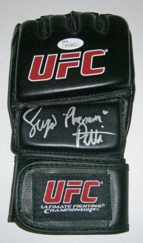Sergio Pettis assinou a luva UFC com campeão de peso de pedestres do Phenom JSA CoA MMA 22-5 - luvas autografadas do UFC