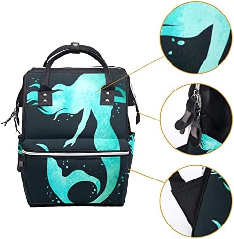 Mochila VBFOFBV Backpack, grandes sacolas unissex, pacote de viagens multiuso para os pais de mamãe, a sereia desenho