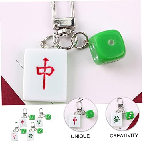 ABAODAM 8 PCS MAHJONG KECHANCHAIN ​​CHAIN ​​CHAIN ​​CHREEL ACESSÓRIOS DE PENDIDA PARA MULHERIOS CHAVE ANEL RING FERIDO FAVORES PRESENTES