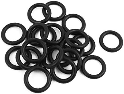 X-Dree 20 PCs preto 10,6 mm x 2,65mm anel de vedação resistente a óleo Ormol de borracha NBR NBR (20 piezas negros 10,6 mm x 2,65mm