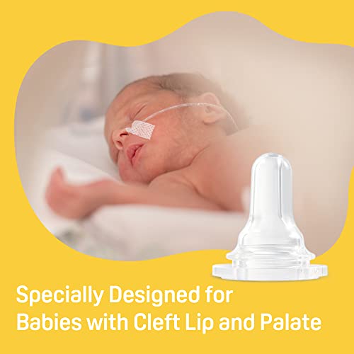 Bicro de garrafas de pombo para fenda lábio/palato bebê, tamanho regular, use -o sob a orientação de um pediatra