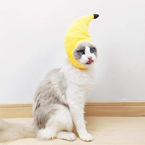 Vehomomy Pet Halloween Banana Hat Cat Dog Halloween Ação