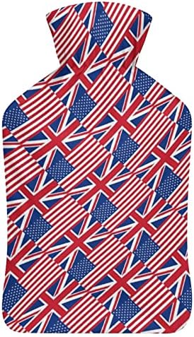 Bandeira americana e bandeira da Inglaterra engraçada Saco de água quente de água pelúcia Borracha de borracha de água quente