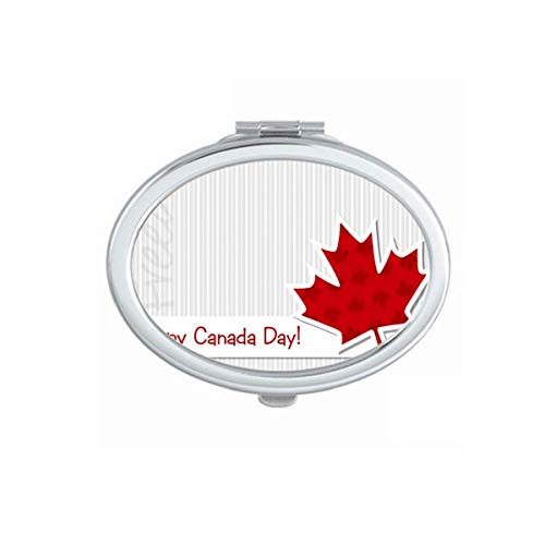Feliz Dia do Canadá do Dia Vertical Maple Maple espelho portátil dobra maquiagem de mão dupla lateral óculos