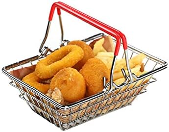 Recipientes de pequenas frutas com tampas mini shopping cesto de frango frias de batatas fritas carrinho de pepitas de cozinha