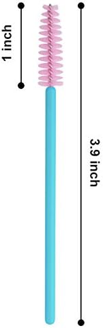 Mini escovas de espátula e rímel - Cuttte 2pcs maquiagem espátula silicone spatula para cosméticos e 100pcs Varas de rímel descartáveis