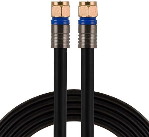 Cabo coaxial ge rg6, conectores do tipo F de 100 pés.